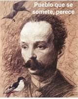 May be an image of 1 person, bird and text that says 'Pueblo que se somete, perece'